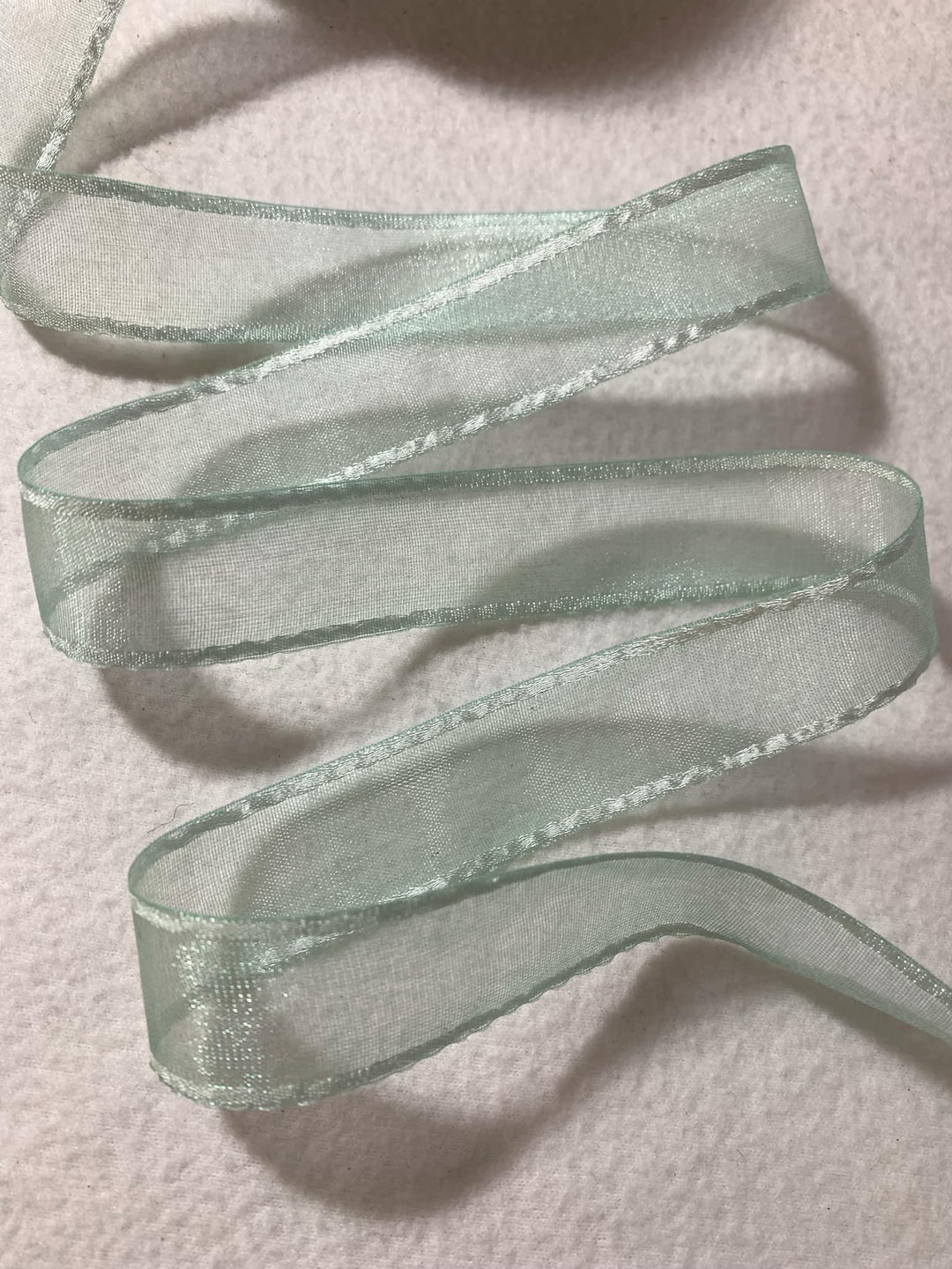 Organdy Ribbion Seafoam Swiss Organdy Organza Ribbon - 1