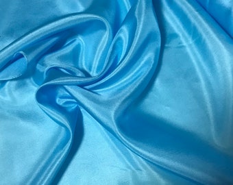 BRIGHT TURQUOISE China Silk HABOTAI Fabric