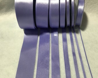 Cinta de raso de doble cara color violeta - Fabricada en Francia (7 anchos para elegir)