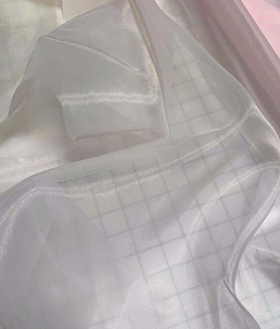 Pink Polyester Organza Stoff