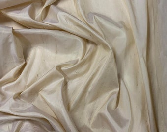 Pale Gold - Vintage Lightweight Silk Dupioni Fabric