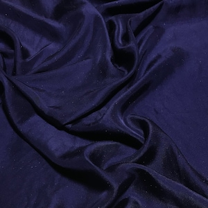 NACHTBLAU handgefärbte Seide Twill-Stoff