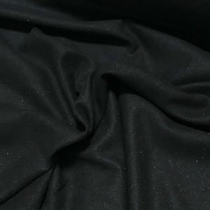 BLACK Raw Silk NOIL Fabric