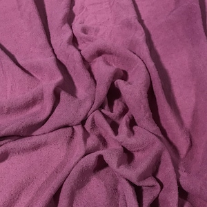 LILAC Hand Dyed Raw Silk Gauze NOIL Fabric