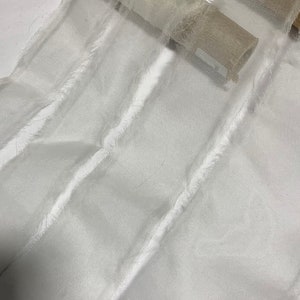 White 100% Silk Sheer Organza Ribbon ( 4 Widths to choose from)