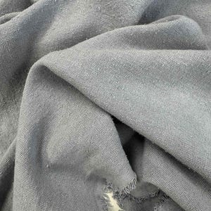 PEARL GRAY Hand Dyed Raw Silk Gauze NOIL Fabric