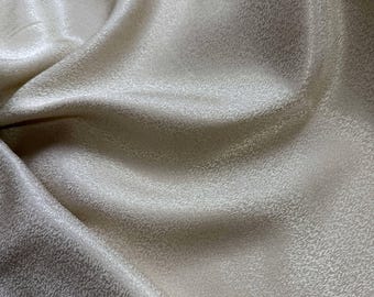 Beige Crackle - 100% Silk Jacquard Fabric