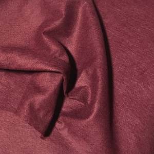 Burgundy Red - Wool /Rayon Blend Felt Fabric