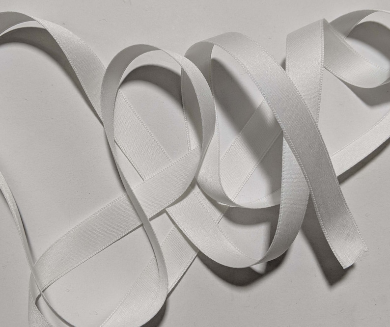 White Satin 100% COTTON Ribbon ( 4 Widths to Choose From) - Etsy