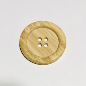 Large Imitation Wood Button - 45mm / 1 3/4" - Dill Buttons Brand