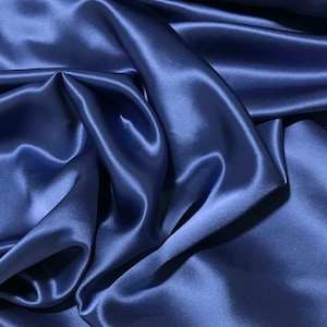 Periwinkle Blue - Silk Charmeuse Fabric
