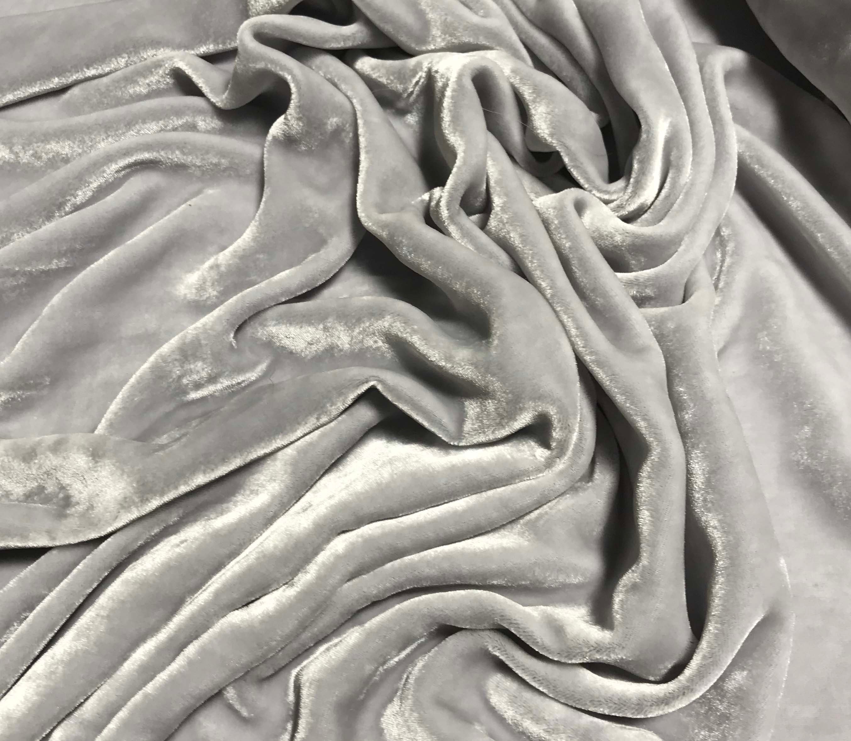 Studio Velvet Silver Fabric
