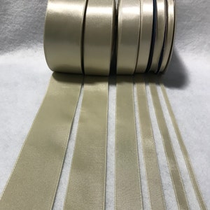 Taupe Double Sided Satin Ribbon - Made in France (6 Widths to choose from)