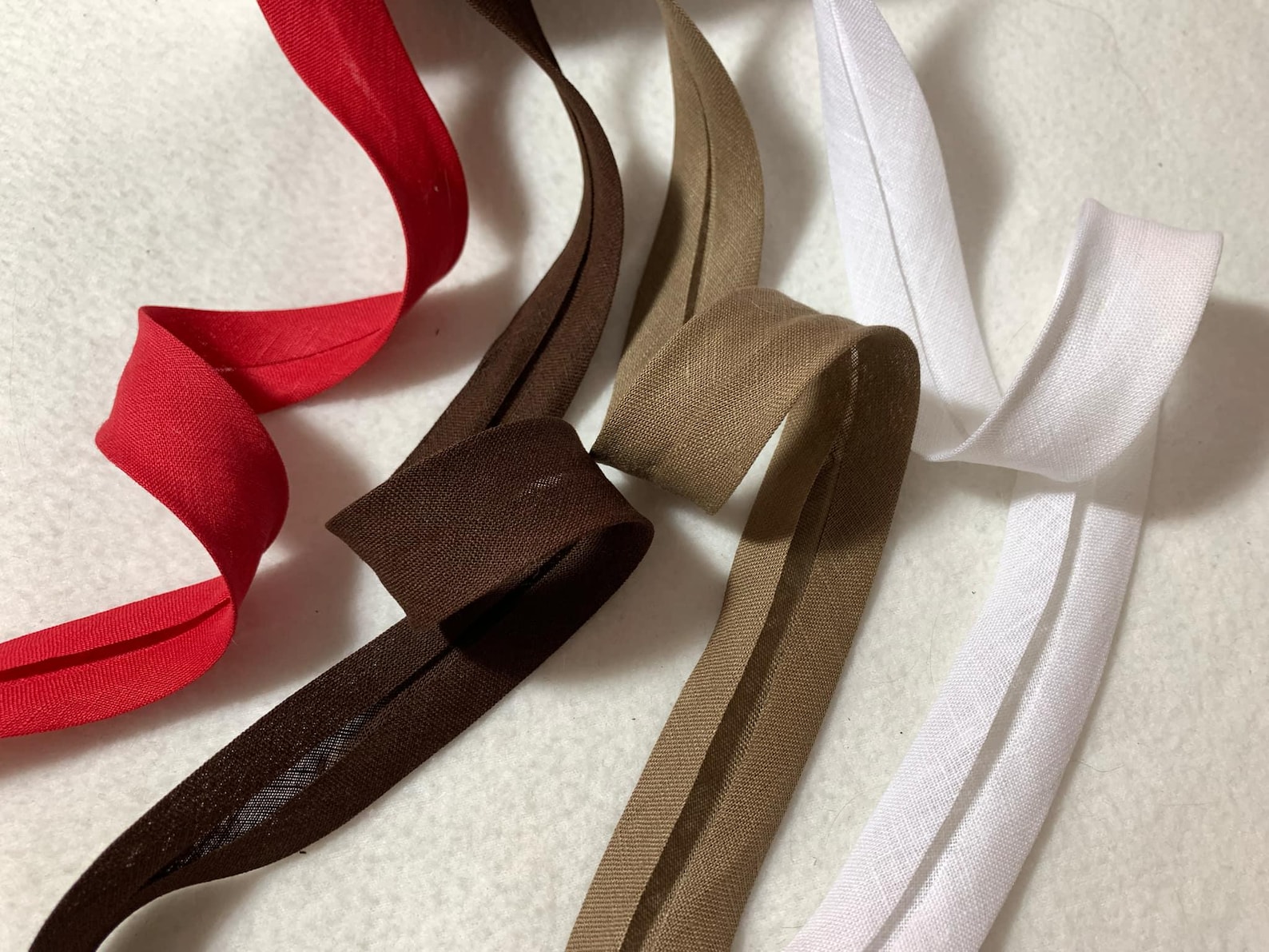 100% Linen Bias Tape Trim Made in France 1-1/8