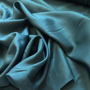 Deep Teal Green China Silk HABOTAI Fabric 8mm weight 54" width