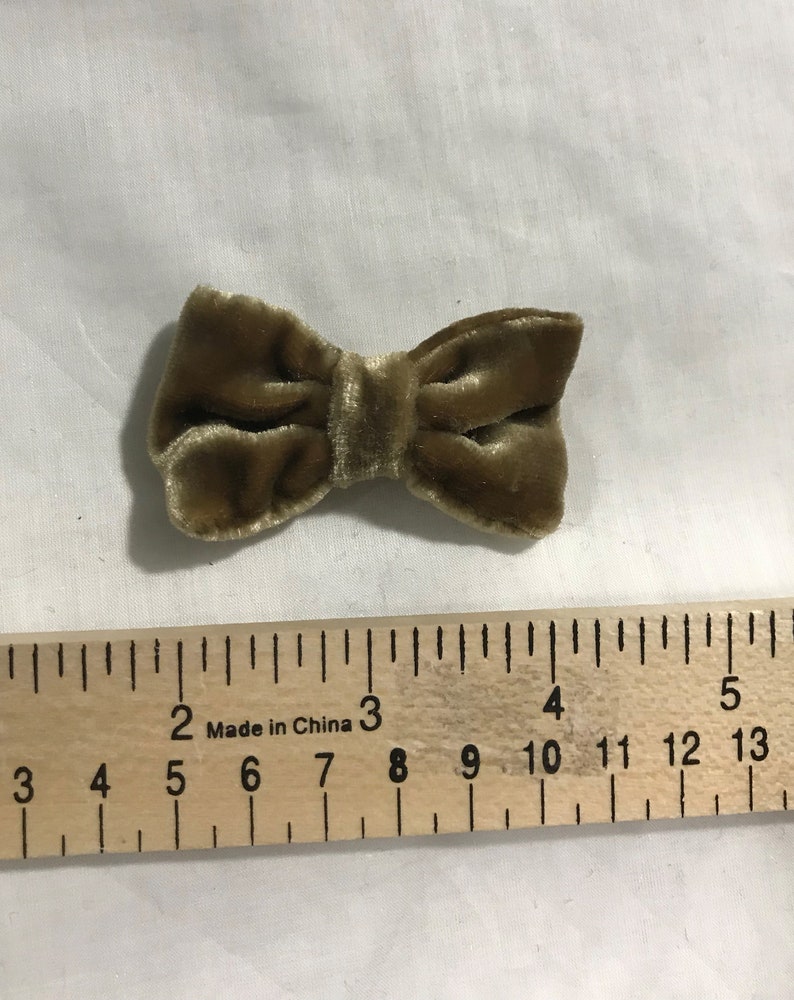 Double Sided Velvet Handmade Antique Gold SILK VELVET Bow