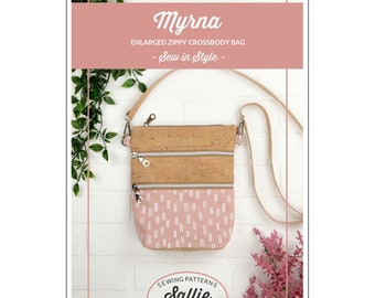 Myrna Enlarged Zippy Crossbody Bag  - Sallie Tomato Pattern