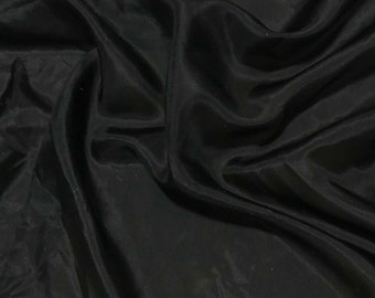 BLACK China Silk HABOTAI Fabric