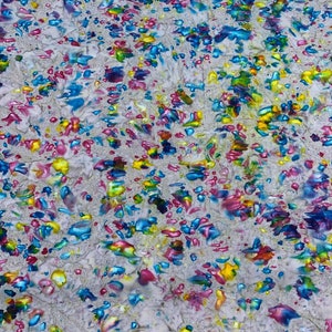 Blue Yellow Pink Ink Blot - Color Me Banyan - Banyan Batiks Studio for Northcott Fabric