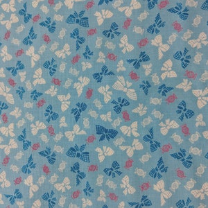 Petite Treat - Bows Blue - Riley Blake Cotton Fabric