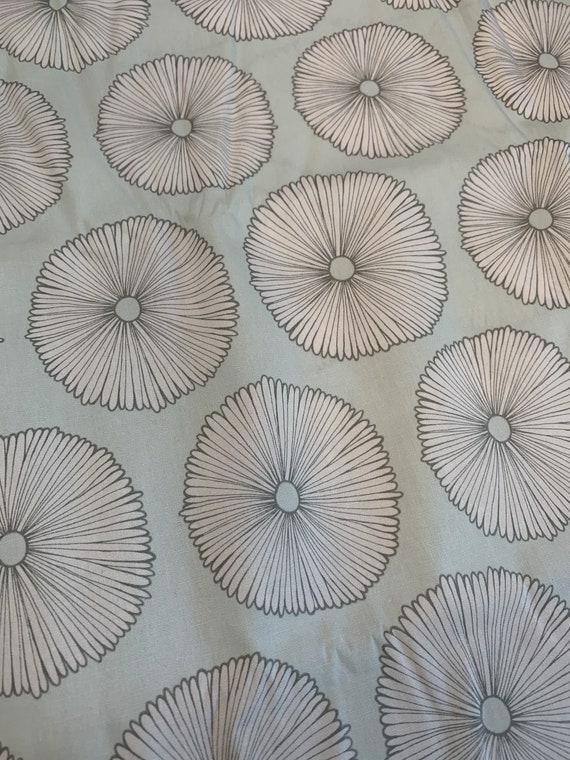 seafoam cotton fabric - White Blooms on Seafoam - Lagom -Buoyancy Wan by Art Gallery 100% Cotton Fabric