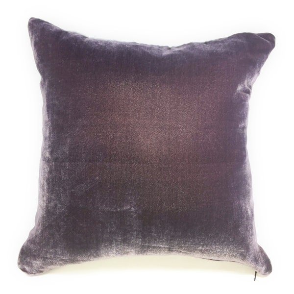 Silk Velvet Pillow Cover in AMETHYST PURPLE Handmade