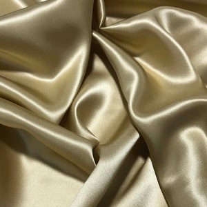 Gold - Silk Charmeuse Fabric