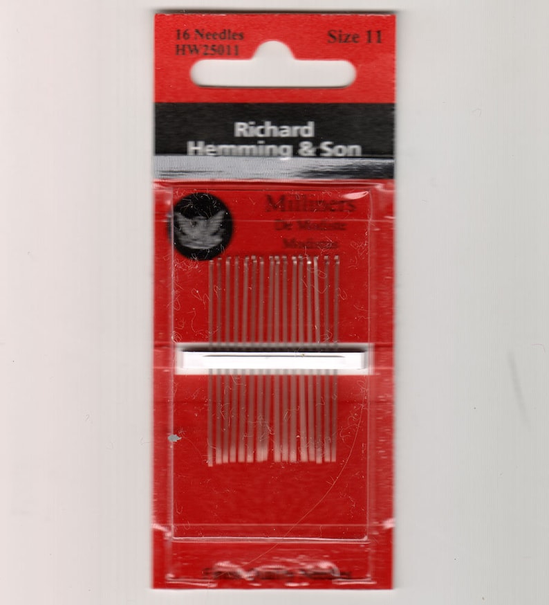 Richard Hemming Needles Milliners Size 11 Made in England image 1