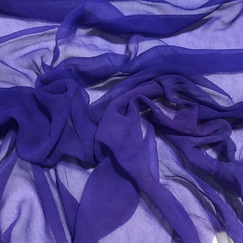 Hand Dyed PURPLE Silk Gauze Chiffon Fabric - Etsy