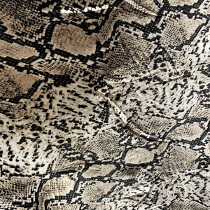 Snakeskin - Faux Silk Charmeuse Satin Fabric