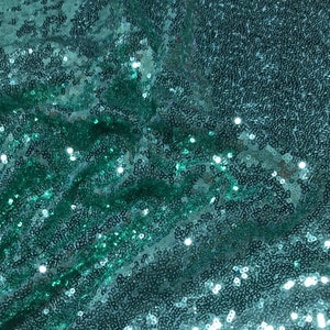 Mint Green - Sequin Spangle Sewn on Mesh Fabric - Etsy