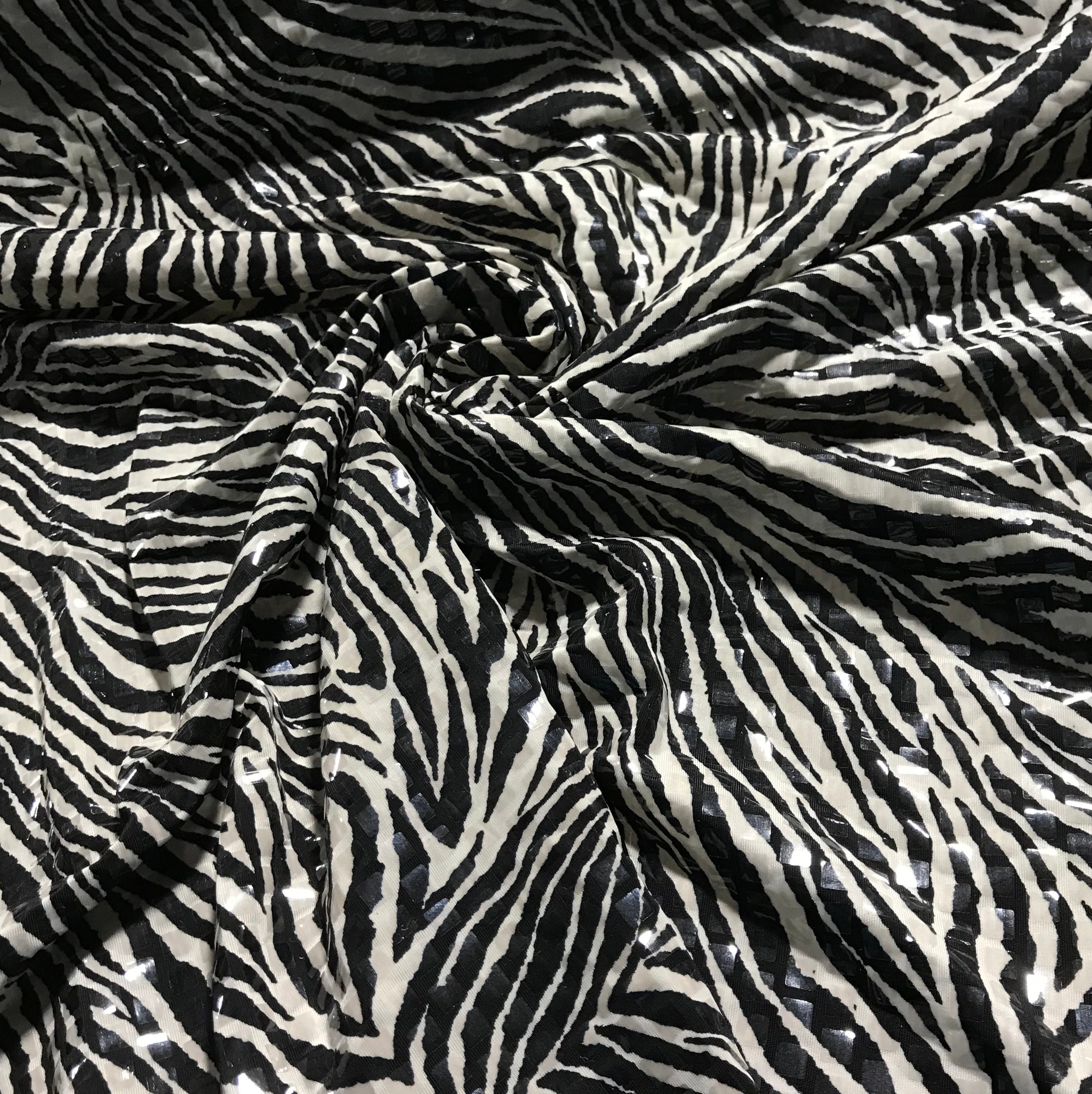 Zebra Stripes Sequin Stretch Jersey Knit Fabric - Etsy