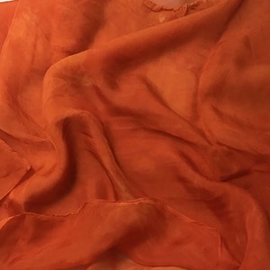 Handgefärbtes weiches Seidenorganza-Gewebe - 135 cm breit
