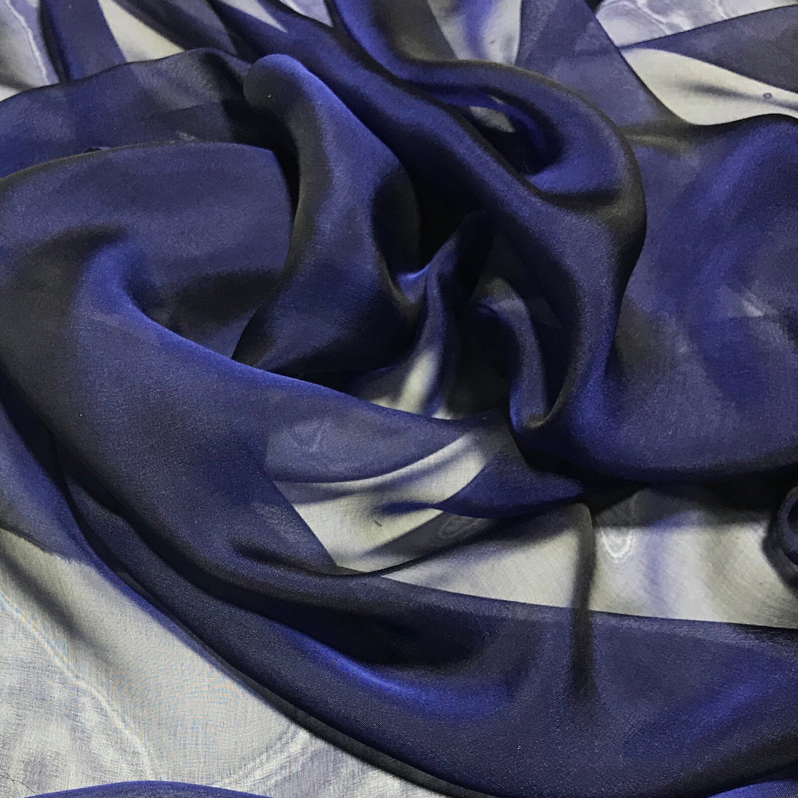 Air Blue Iridescent Silk Chiffon IC-019 Fabric main image 0