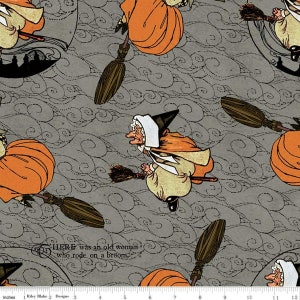 Old Mother Goose Toss Gray - Goose Tales - by J. Wecker Frisch for Riley Blake Fabrics 100% Cotton Fabric