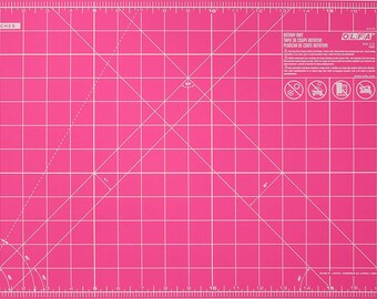 OlFA rosa de 12 pulgadas x 18 pulgadas autocuración de doble cara alfombra rotativa