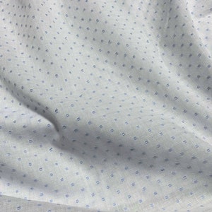 Blue Imperial Poly Cotton Old Fashioned Dotted Swiss - Spechler-Vogel Fabric