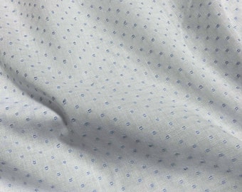 Blauwe Imperial Poly Cotton Old Fashioned Dotted Swiss - Spechler-Vogel stof