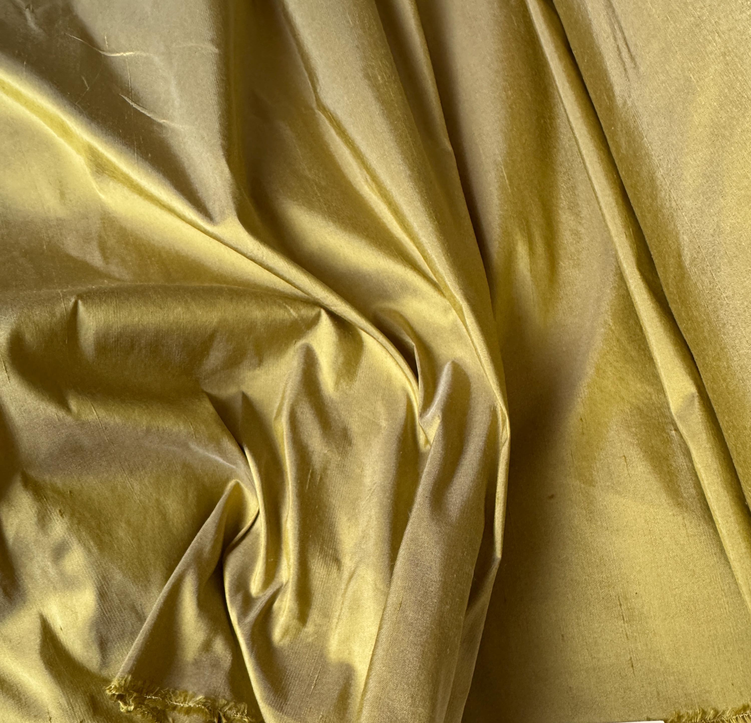 Tessuto DUPIONI 100% seta color oro iridescente
