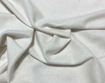 NATURAL WHITE Raw Silk NOIL Fabric