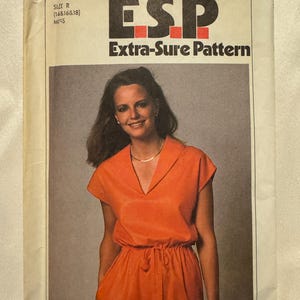 Vintage 1979 Simplicity 9022 Misses Pullover Dress with Kimono Sleeves Sewing Pattern Size R (14 16 18) Uncut FF