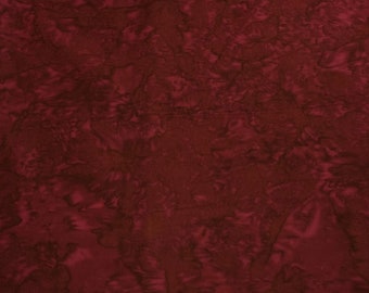 Maroon Shadows - Banyan Batik Ton sur Ton Tissu 100% Coton