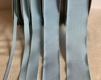 Baby Blue 100% Rayon Petersham Ribbon (5 Widths to choose from)