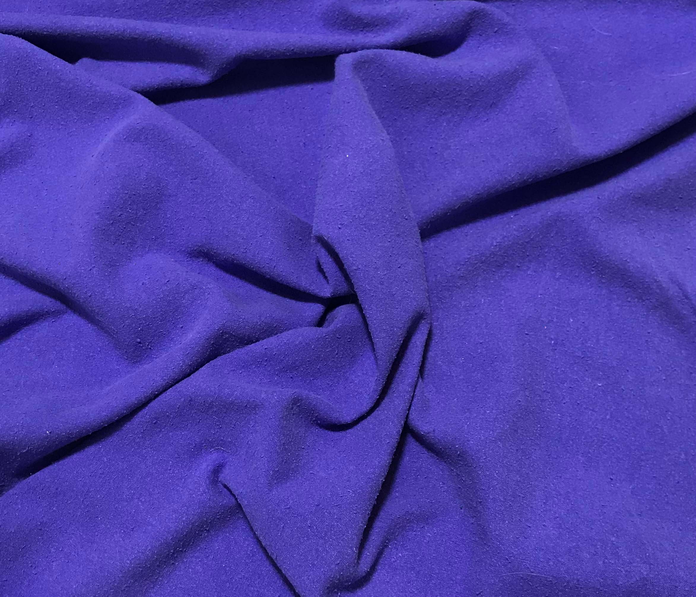 BLUE GRAY Hand Dyed Silk Velvet Fabric