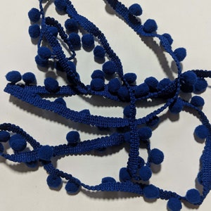 NAVY BLUE French Pom Pom Trim (3/4&quot; wide)
