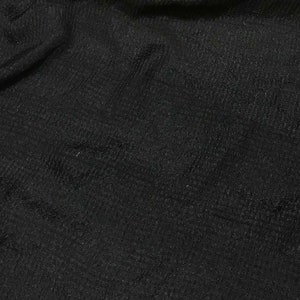 Black Gingham Seersucker Gauze - Silk Chiffon Fabric