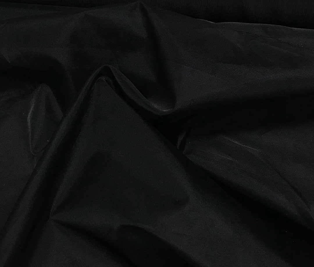 Black Silk Organza Fabric