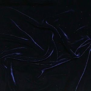MARINEBLAUWE zijdefluwelen stof
