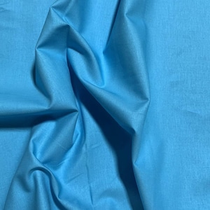 100% Cotton Basecloth Broadcloth Solid - Bright Aqua Blue - Paintbrush Studio Fabrics