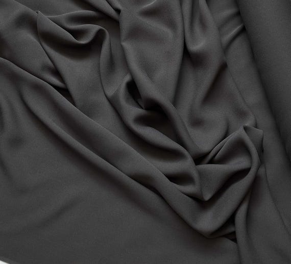 taupe chiffon fabric - Dark Smoky Taupe - 18mm Silk Crepe Georgette Chiffon Fabric